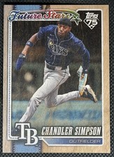 2026 Topps Series 1 Chandler Simpson Wood Parallel #’d /25 Rays #342 SSP Case