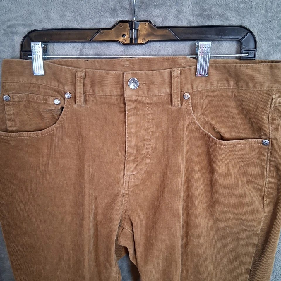 Pantalones de pana Brooks Brothers Golden Fleece 34x30 ajustados marrón Foto 4 de 4