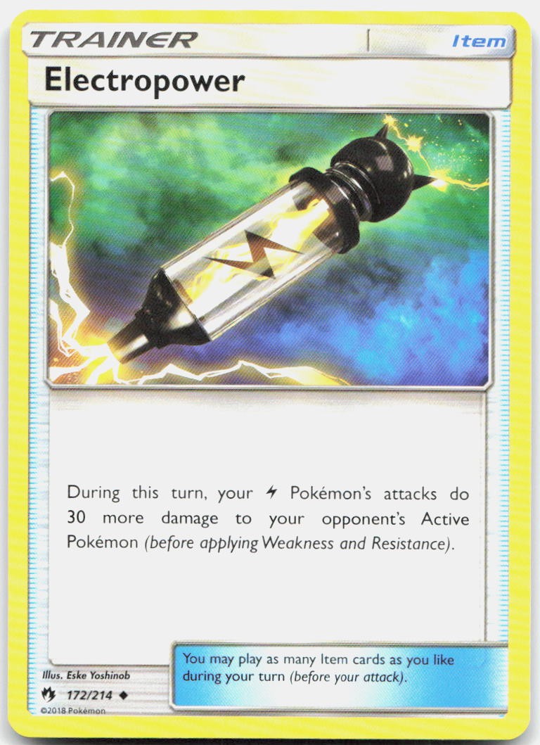 Electropower 172/214 Uncommon Lost Thunder Pokemon LP