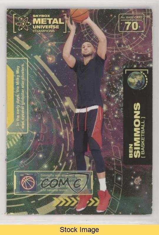 2021 Skybox Metal Universe Champions Gold Spectrum Ben Simmons #70 READ 4om