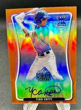 2020 Leaf Metal Baseball - Yiddi Cappe - Orange Refractor Rookie Auto RC SSP#1/7