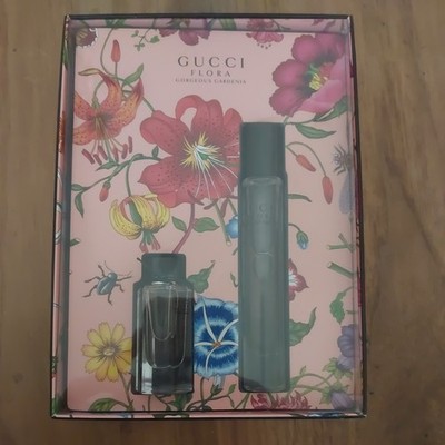 Gucci Flora Gorgeous Gardenia Eau de Toilette For Her Mini Set Authentic .16 .25
