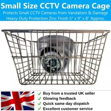 Small CCTV Camera Cage Heavy-Duty Zinc-Plated Protective Guard Basket 5" x9" x8"