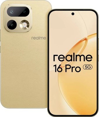 realme 16 Pro 5G (Gold, 256GB 12GB RAM) Dimensity 7300 Max Gobal Version.