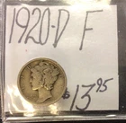1920 D Mercury Silver Dime F! ENN Coins