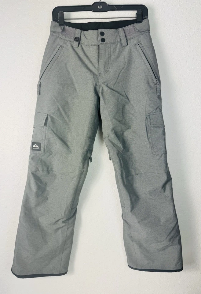 Quiksilver Youth Boy's Porter Size 14 L Waterproof Ski and Snowboard Pants, Grey - Image 4 of 4