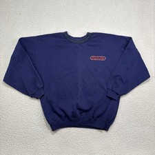 Vintage Bugle Boy Crewneck Sweatshirt Size M Embroidered Logo Blue Y2K Preppy