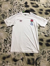Umbro England League O2 Jersey T Shirt Y2K Vintage S Sports Distressed Faded
