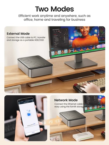 ORICO Household Storage Type-C Port 3.5'' HDD/SSD Network Attached Storage - Picture 5 of 6