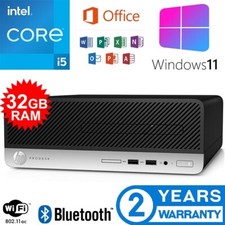 HP PRODESK, QUAD CORE i5 CPU, 32GB RAM, 512GB SSD. WIN 11 PRO & OFFICE PRO