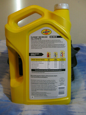 15 Quarts Pennzoil Platinum High Mileage Full Synthetic 0W-20