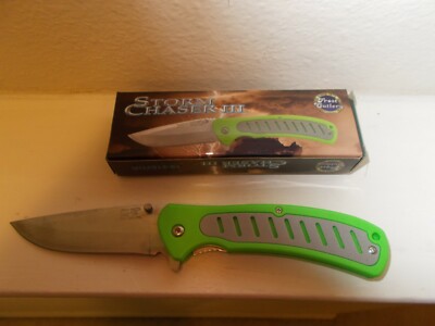Storm Chaser III Frost Cutlery 4 1/2'' Closed Lock Knife #19216ZGR; New in Box