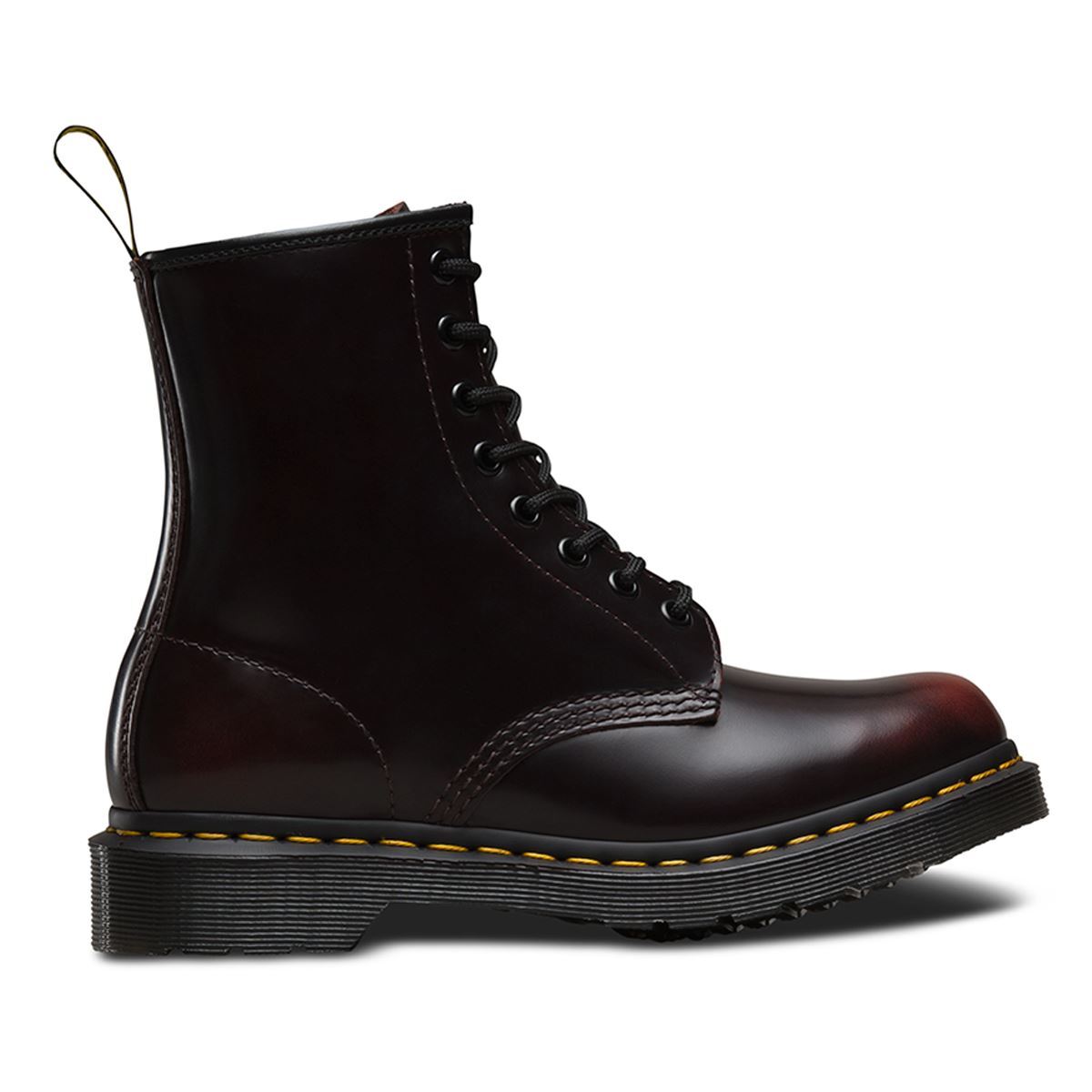 1460 leather ankle boots cherry red arcadia
