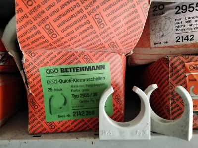 1 Paar Quick Schellen OBO Bettermann 2955/36 PG36 Klemmschellen Panzerrohr 47 mm