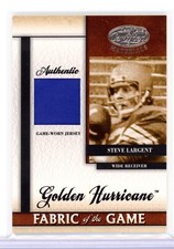 2008 Leaf Certified Fabric of the Game Collegiate /100 Steve Largent jersey HOF