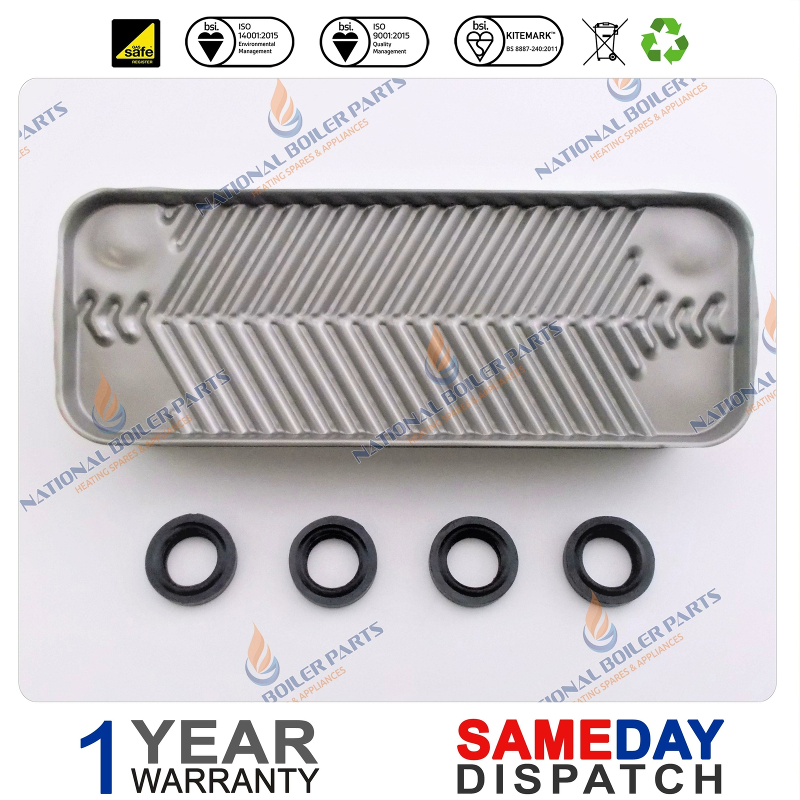 Potterton Performa 28 30HE DHW Heat Exchanger 16 Plates 248048 7225723