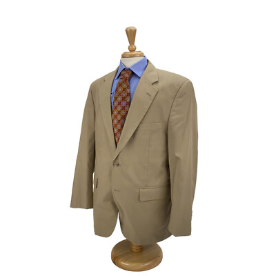 Brooks Brothers 346 Tan Beige Cotton Blend Blazer Sport Coat