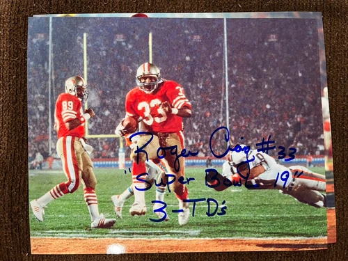 Roger Craig signed 8x10 photo Superbowl San Francisco 49ers autographed RB