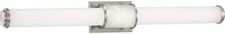 36" Brushed Nickel White Shade Bath Vanity Light by Progress Lighting