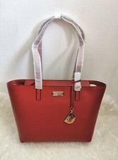 DKNY Medium Logo Charm Tote - Red - Brand New