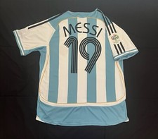 Messi #19 2006 Argentina Home Jersey Large Soccer Football Retro L