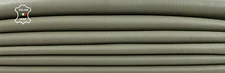 KHAKI GREEN ROUGH Thick Soft Italian Goatskin leather 2 skins 11sqf 1.2mm #C1443