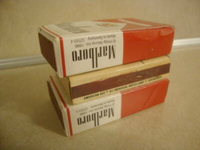 Vintage Advertising Matchbook Mini Boxes Marlboro x2 Bright