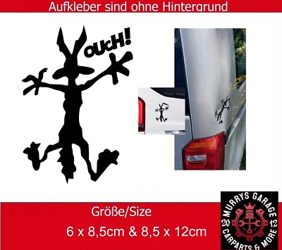 Wile E Coyote Splash Vinyl Aufkleber Sticker Autocollat Étiquette Auto Delle