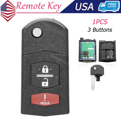 Replacement Remote Car Key Fob for Mazda 2 5 CX-7 CX-9 BGBX1T478SKE125-01