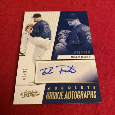2019 Dean Deetz Panini Chronicles Absolute Gold #ARA-DD Rookie Auto (# d 48/99)