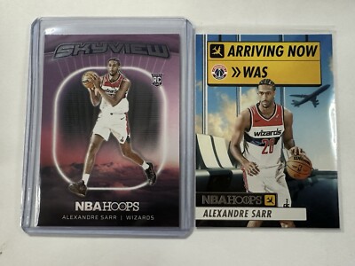 2024-25 NBA Hoops Alexandre Sarr RC Skyview #8 + Arriving Now #23