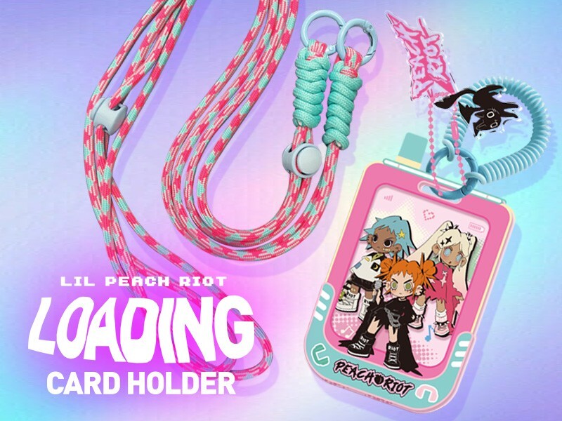 POP MART Lil Peach Riot Loading Series Card Holder NEW Authentic