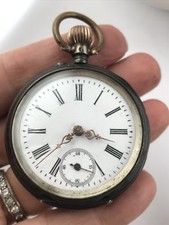 Antique European French 800 Silver Pocket Watch