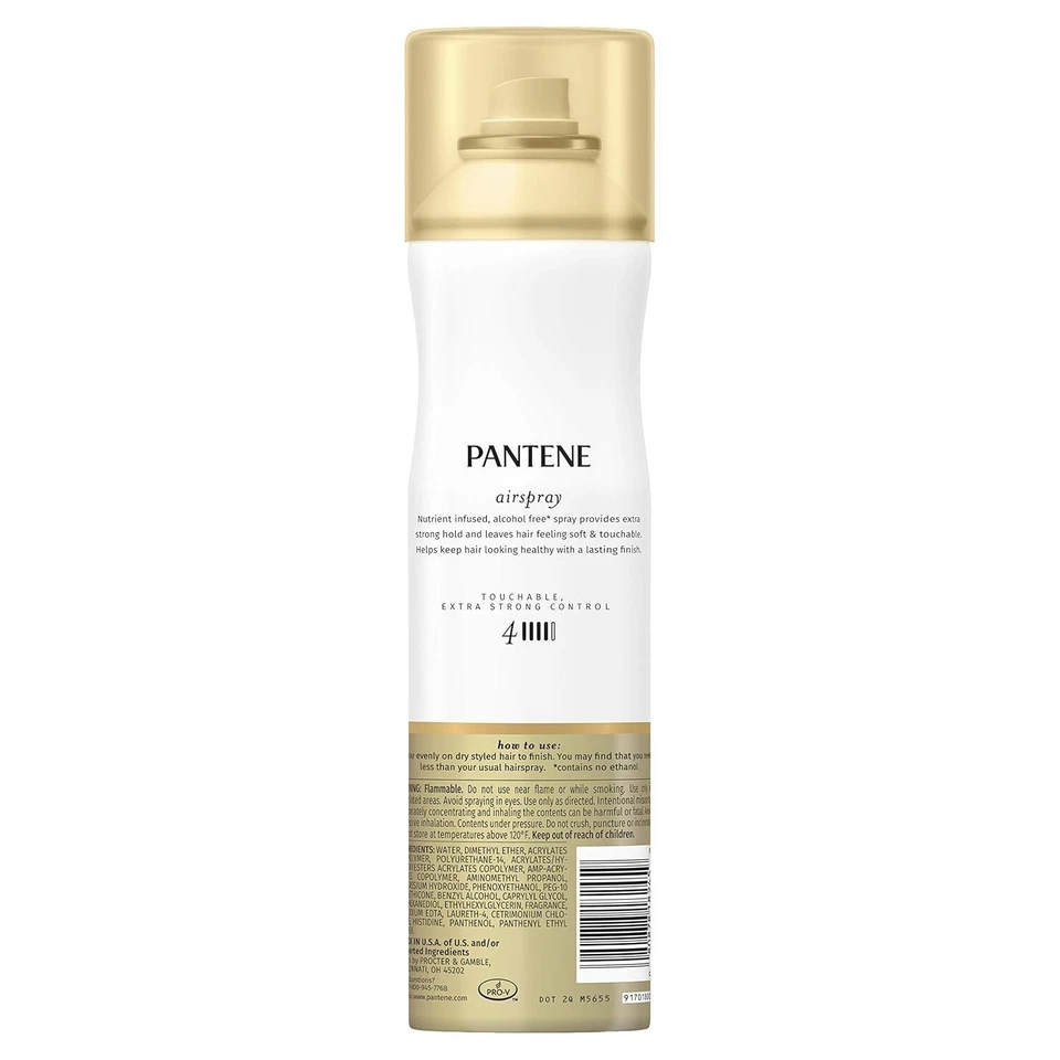 Pantene Pro-V Airspray #4 Alcohol Free Hairspray Touchable Extra Strong 7 Oz. - Image 3 of 3