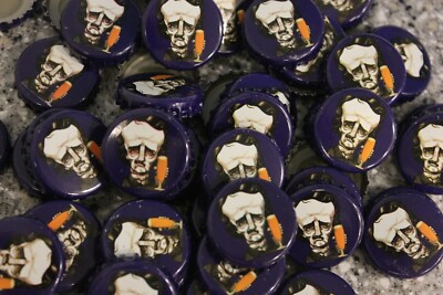 100 DARK PURPLE RAVEN BREWERY BEER BOTTLE CAPS NO DENTS EDGAR ALLAN POE FAST SHP