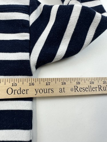 Crewcuts Sweatshirt Girls Large Blue Small Striped Turtleneck J.Crew - Picture 7 of 7