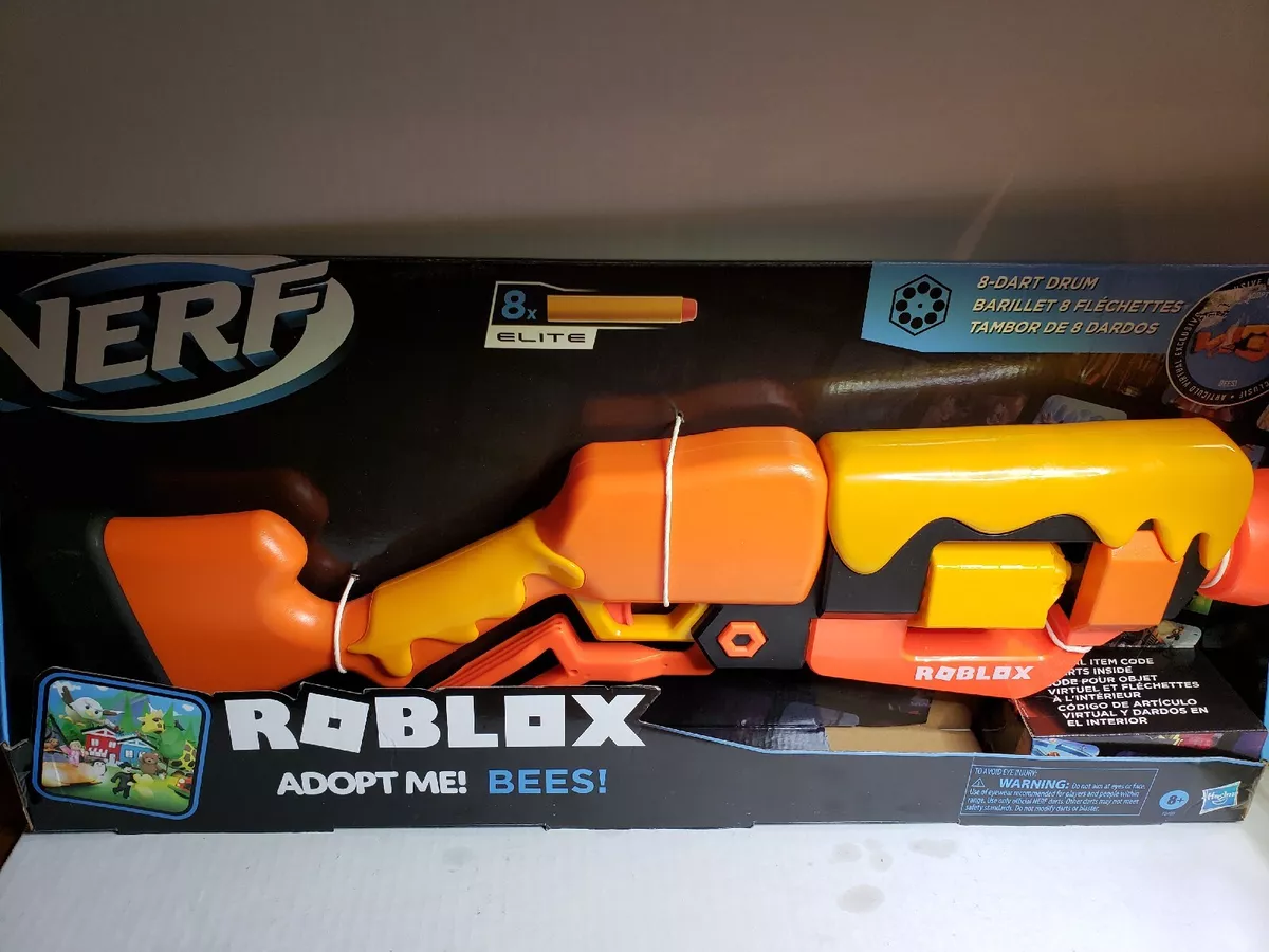 NERF ROBLOX Adopt Me Bees Lever Action Dart Blaster Gun *includes Code*