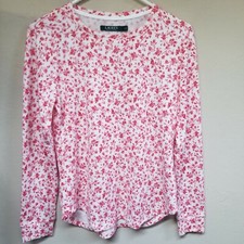 LAUREN Ralph Lauren Women's Pajama Set Small Long Sleeve Shirt Pants Floral Pink