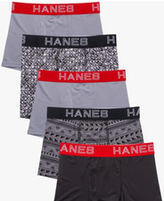 Hanes Boys X-Temp Performance Stretch Boxer Briefs 5-Pack, S, Assorted