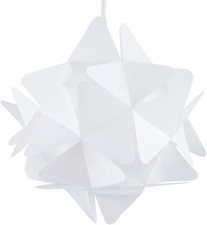 Modern Origami Star Design Ceiling Pendant Light Shade in a White Finish