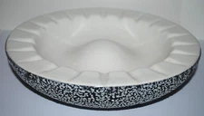 Large midcentury Kenwood Shawnee pottery ashtray, 11" diameter, speckle, texture