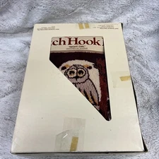 1980 Rainbow Creations Latch Hook Kit Rug Night Owl  20” X 27” USA NOS 54