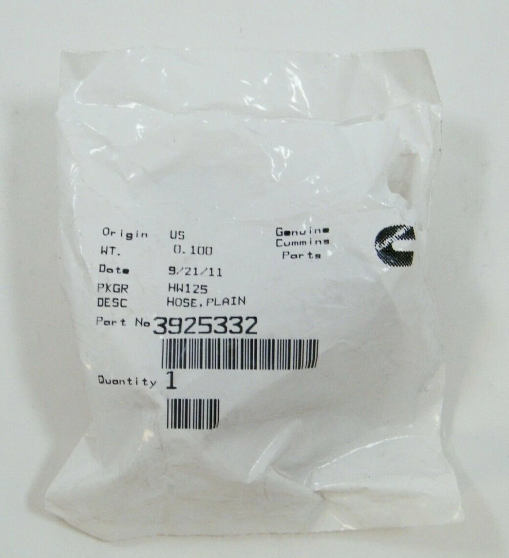 NEW! CUMMINS OEM HOSE, PLAIN 3925332 GENUINE | eBay