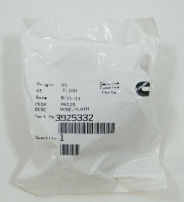 NEW! CUMMINS OEM HOSE, PLAIN 3925332 GENUINE | eBay