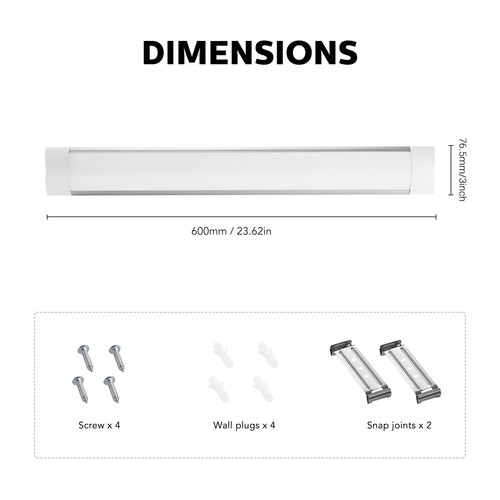 30/60/90/120cm LED Feuchtraumlampe Wannenleuchte Röhre Werkstatt Deckenleuchte - Bild 22 von 27
