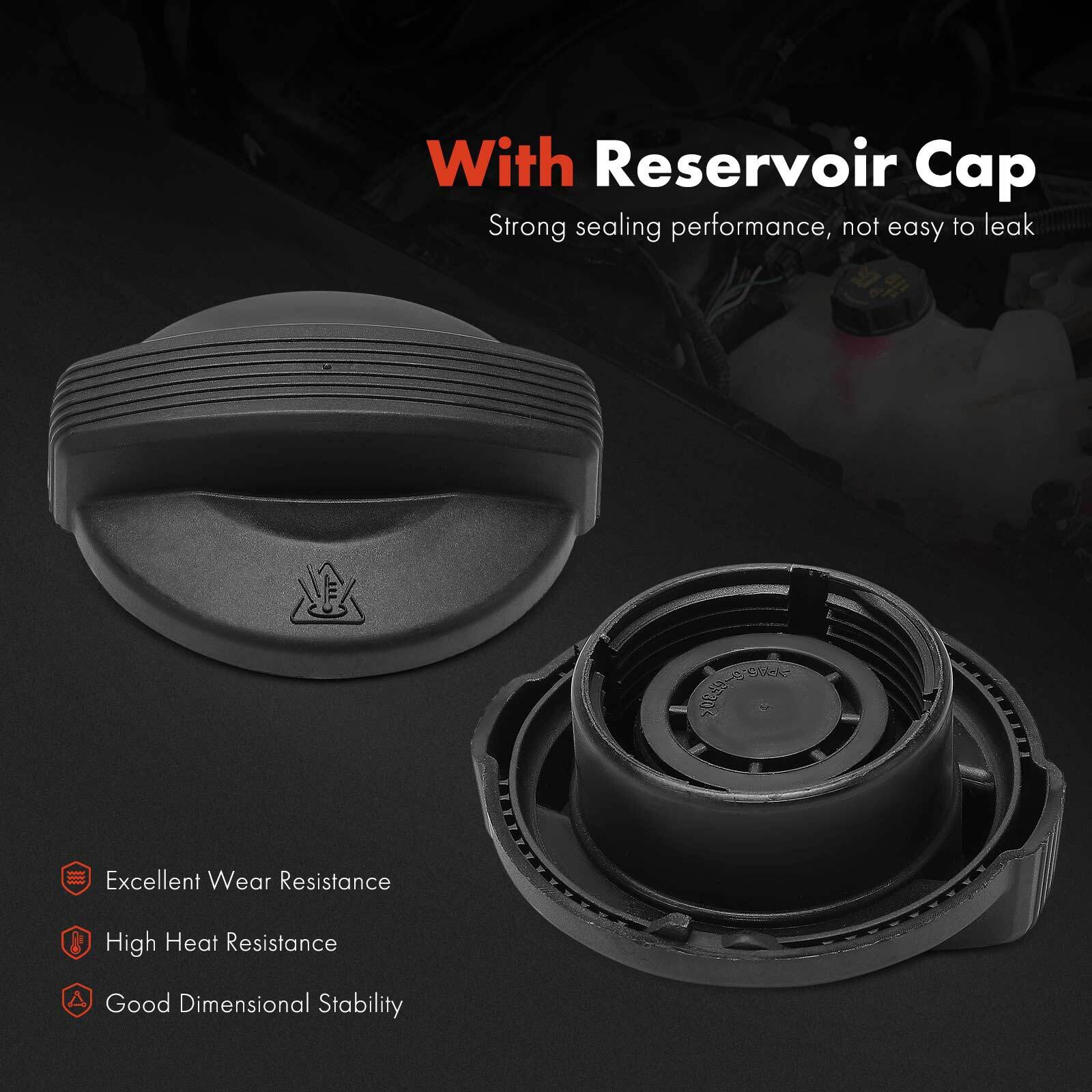 Engine Coolant Reservoir w/ Cap & Sensor for Bentley Continental GT Flying Spur