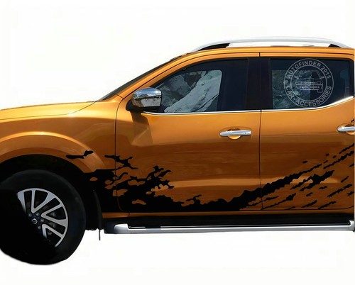 Mud Splash Stripe Graphics Sticker For Nissan NAVARA NP300 D23 Trunk Side Decals - Picture 5 of 8
