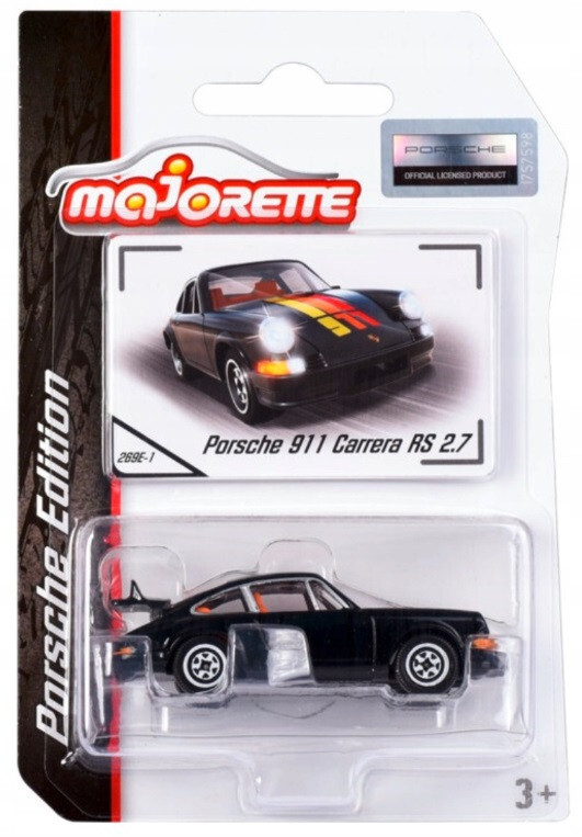 Majorette Porsche Edition 911 Carrera RS 2.7 Black 1:64 Scale 3