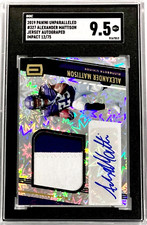 2019 Panini Unparalleled #327 Alexander Mattison JERSEY Impact /75 AUTO SGC 9.5