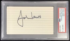 John Lewis Signed Index Card Civil Rights Auto MLK King GA PSA/DNA Gem Mint 10
